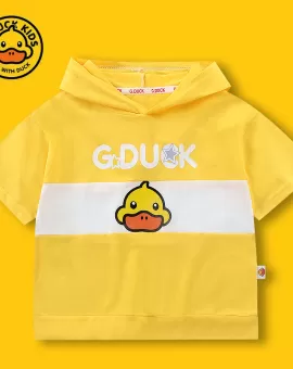 G. Duck Cotton T-shirt short sleeves with hood for boys and girls summer G. Duck Cotton T-shirt short sleeves with hood for boys and girls summer