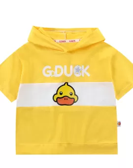 G. Duck Cotton T-shirt short sleeves with hood for boys and girls summer G. Duck Cotton T-shirt short sleeves with hood for boys and girls summer
