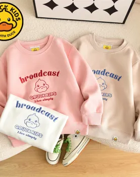 G.DUCK Children's Embroidered Long Sleeve Sweater for Girls and Boys