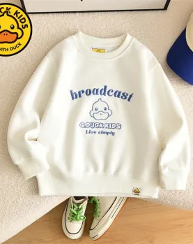 G.DUCK Children's Embroidered Long Sleeve Sweater for Girls and Boys