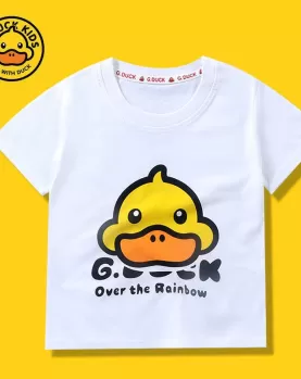 G. Duck "G. Duck Over the Rainbow" Summer Lightweight Children's Cotton T-Shirt