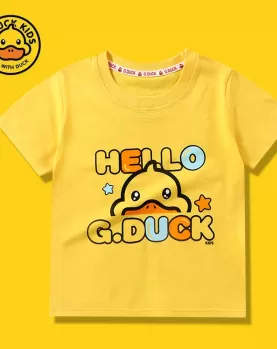 G. Duck "Hello, G Duck " Summer lightweight children's cotton T-shirt