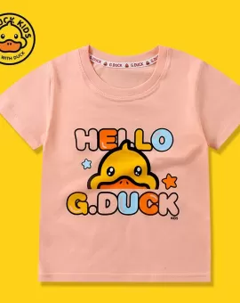 G. Duck "Hello, G Duck " Summer lightweight children's cotton T-shirt G. Duck "Hello, G Duck " Summer lightweight children's cotton T-shirt
