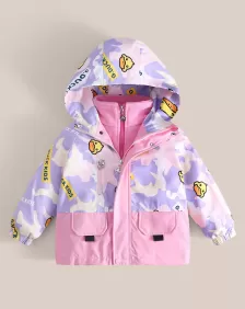 G. Duck Kid's Windproof Two-Piece Set of Spring Autumn 2023 Assault Jackets