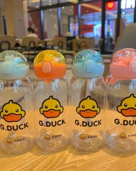 G.Duck 420ml G Duck Children PC Plastic Straw Water Cup 