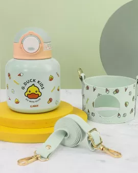 G.Duck 520ml Kid Thermos Cup Straw Cup With Cup Strap